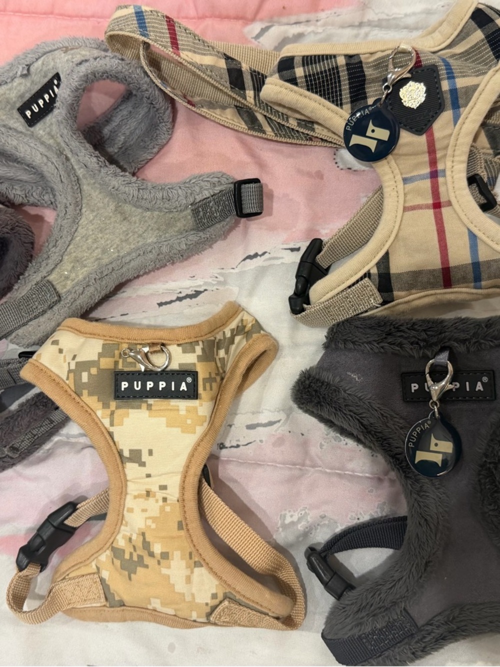 Puppia Beige Camo Soft Dog Harness - Comfortable Small Pets Harness